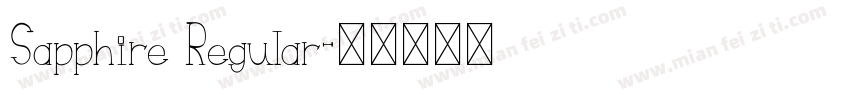 Sapphire Regular字体转换